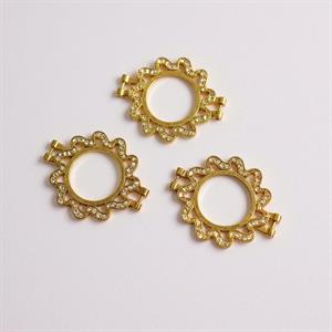 Taşlı Papatya - Çeyrek Altın Bileklik Model