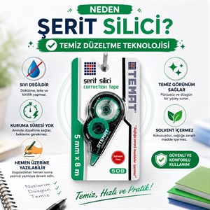 TEMAT Şerit Silici – Temiz, Hızlı ve Pratik Düzeltme