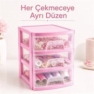 Tonton Çekmece 3 Katlı – Küçük Malzemelere Büyük Düzen