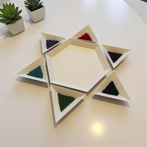 Üçgen 7 Tablalı Boncuk Ayırma Seti