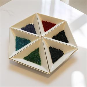 Üçgen 7 Tablalı Boncuk Ayırma Seti