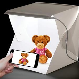 Ürün Çekim Çadırı Mini Fon Fotoğraf Stüdyosu Ledli Işık Perdesi 23x24 cm