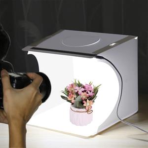 Ürün Çekim Çadırı Mini Fon Fotoğraf Stüdyosu Ledli Işık Perdesi 23x24 cm