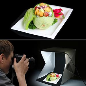 Ürün Çekim Çadırı Mini Fon Fotoğraf Stüdyosu Ledli Işık Perdesi 23x24 cm