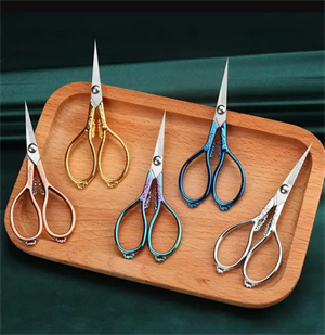 Vintage, Çelik Desenli Makaslar