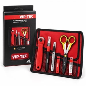 VIP-TEC 6 Parça Hassas Kesim Seti – Katlamalı Çantalı