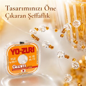 YO-ZURI Guam Şeffaf Misina – 0,22 mm Çok Kuvvetli
