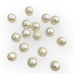 Yuvarlak Krem İri İnci 12 MM - 5 Adet