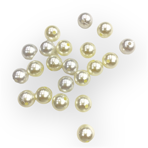 Yuvarlak Krem İri İnci 18 MM - 5 Adet