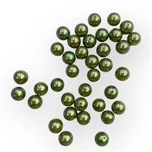 Yuvarlak Yeşil İri İnci 12 MM - 5 Adet