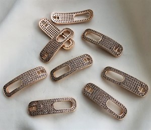 Zirkon Taşlı Bileklik Düğmeleri - 03