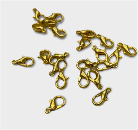 24K Mat Papağan Klips 10x6 MM - 3 Adet
