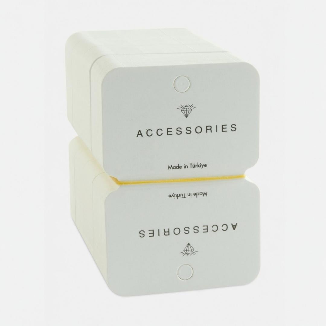 Accessories Kare Kolye Kartı - 10 Adet