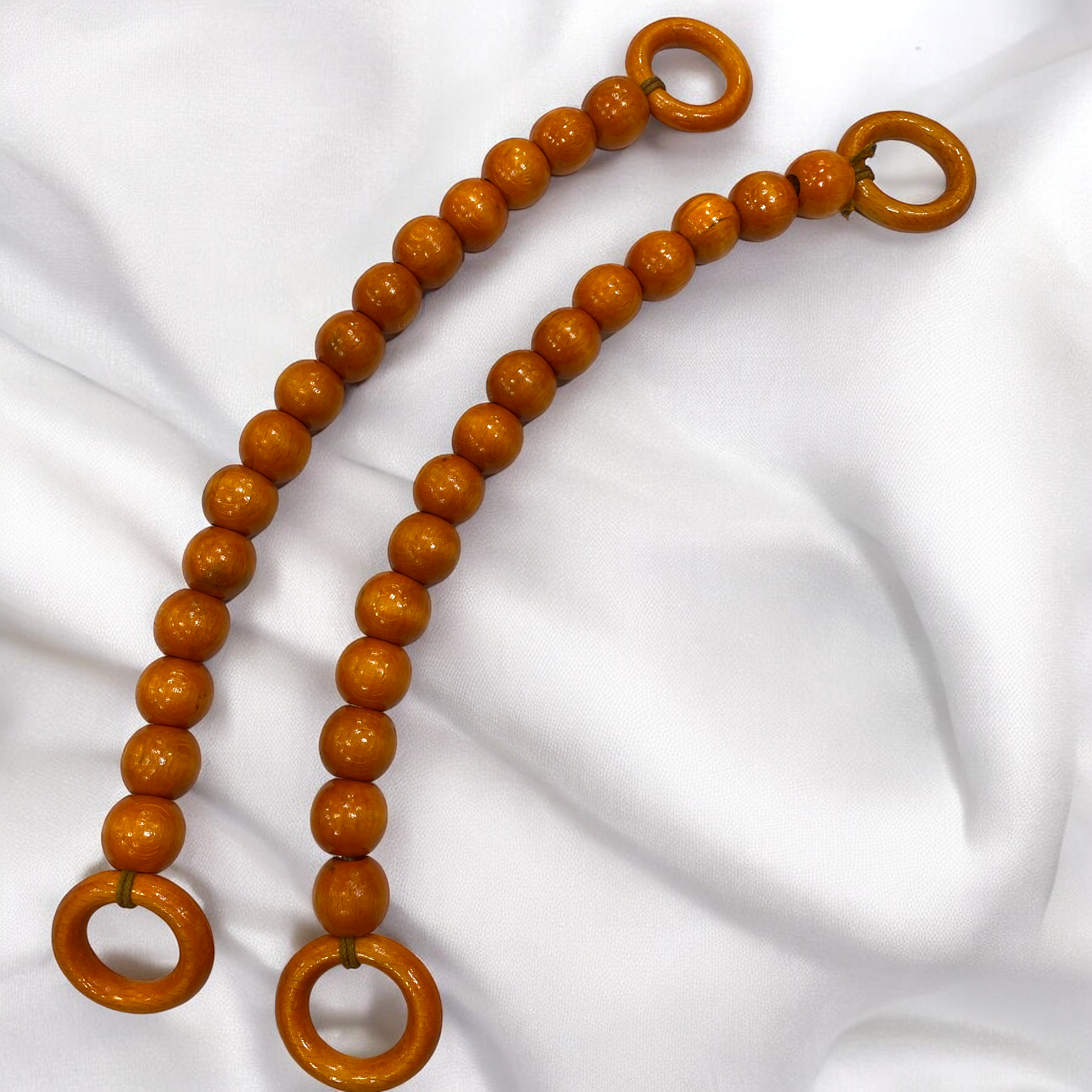 Ahşap Boncuklu Turuncu Askılık