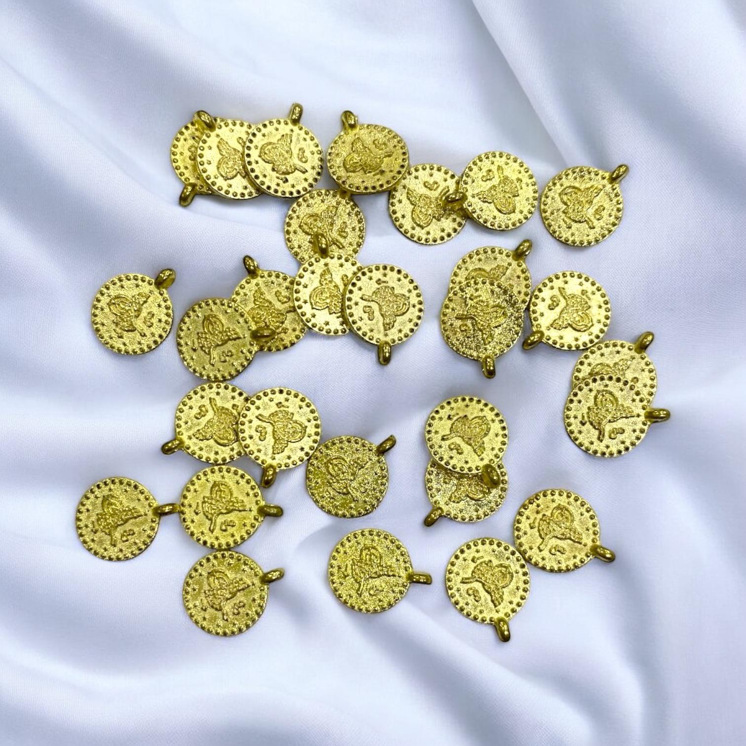 Altın Tek Kulplu Tuğra 10 MM - 5 Adet Paket