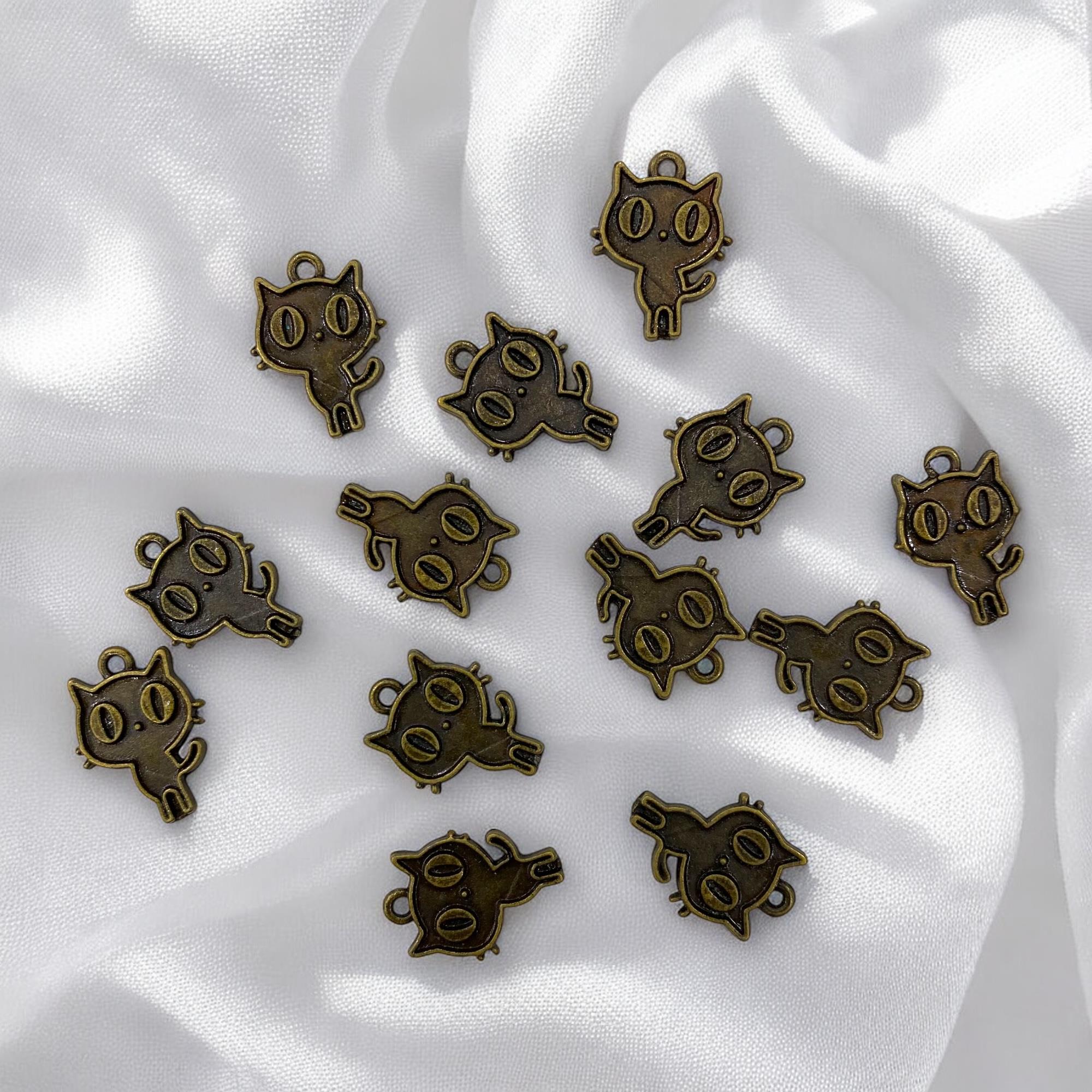 Antik İşleme Sevimli Kedi Sallantı Uç