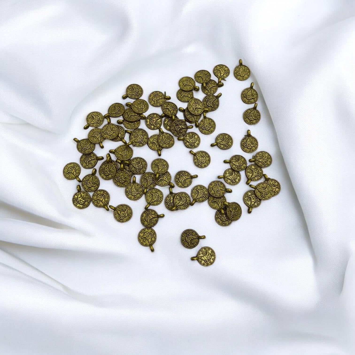 Antik Yeşil Tek Kulplu Tuğra 6 MM - 5 Adet Paket