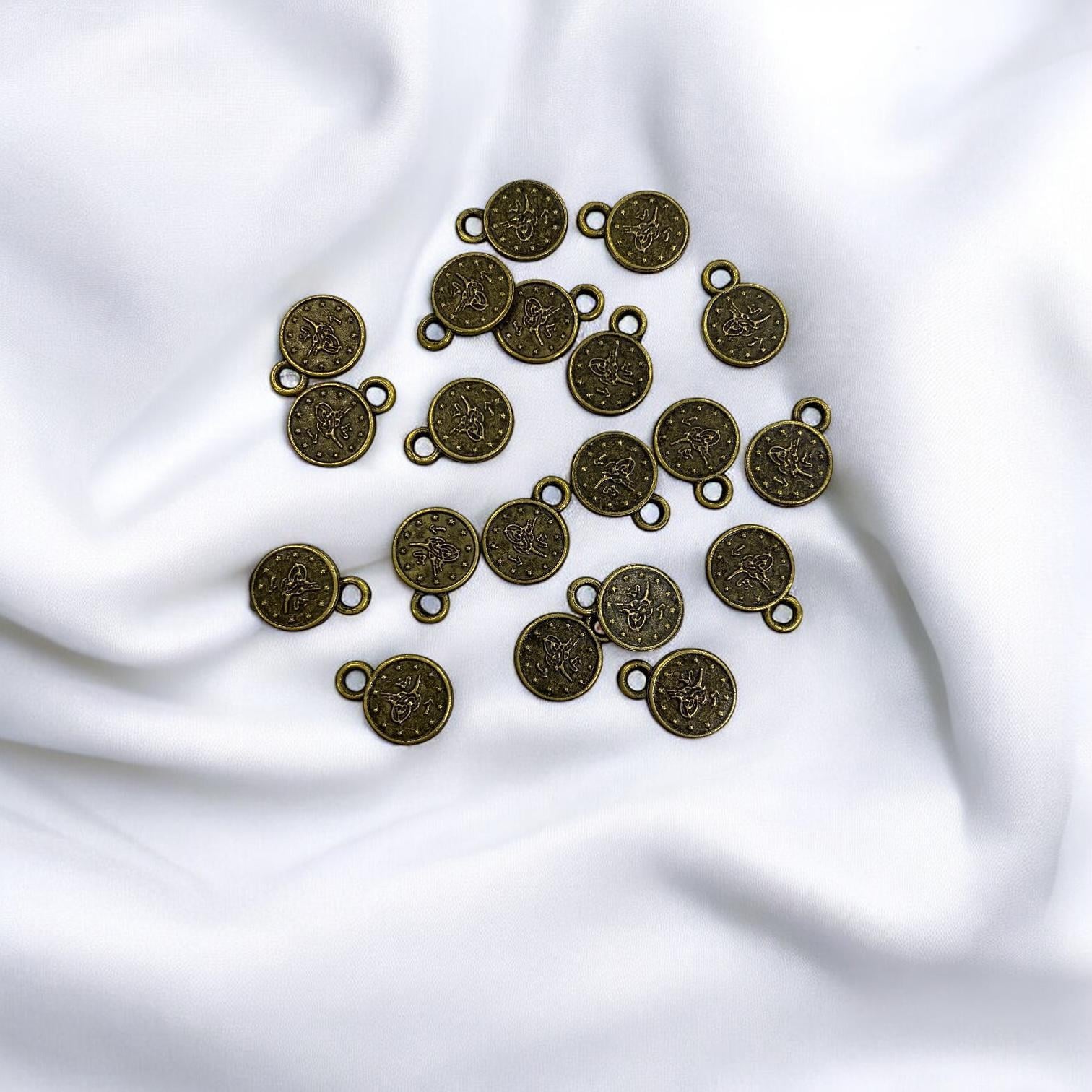 Antik Yeşil Tek Kulplu Tuğra 8 MM - 3 Adet Paket