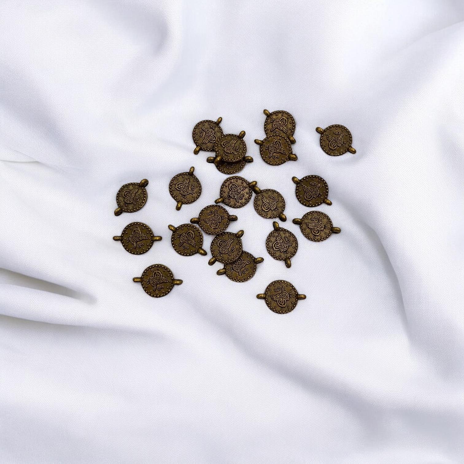 Bakır Çift Kulplu Tuğra 10 MM - 5 Adet Paket