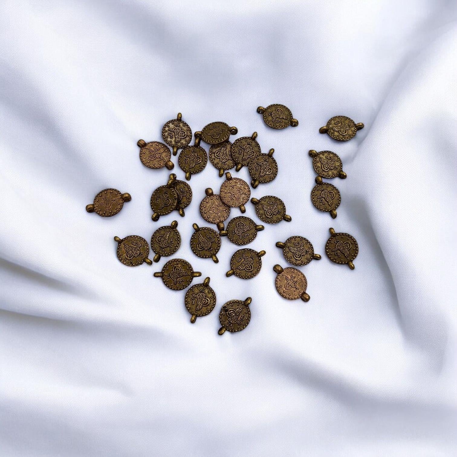 Bakır Çift Kulplu Tuğra 8 MM - 5 Adet Paket
