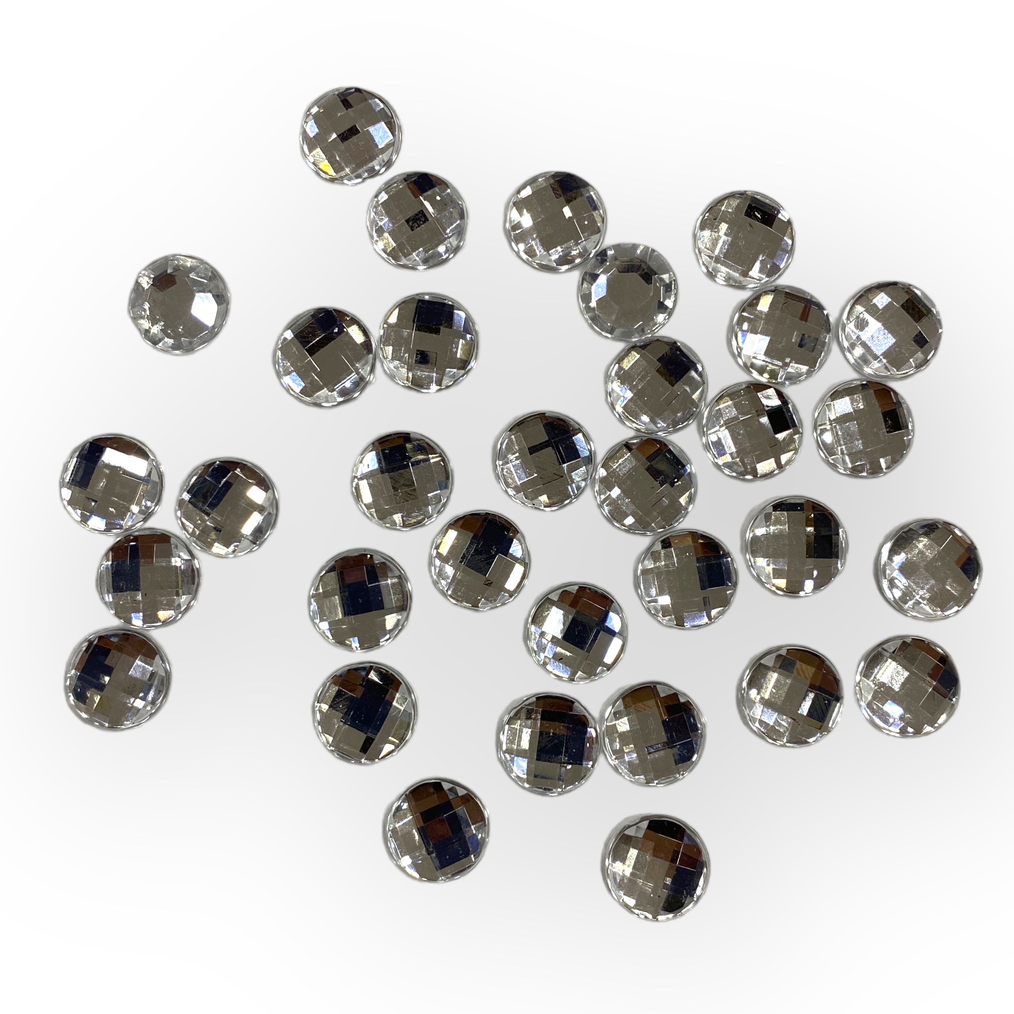 Beyaz Yapıştırma Beyoğlu Taşı 10 MM Yuvarlak 5 Gram