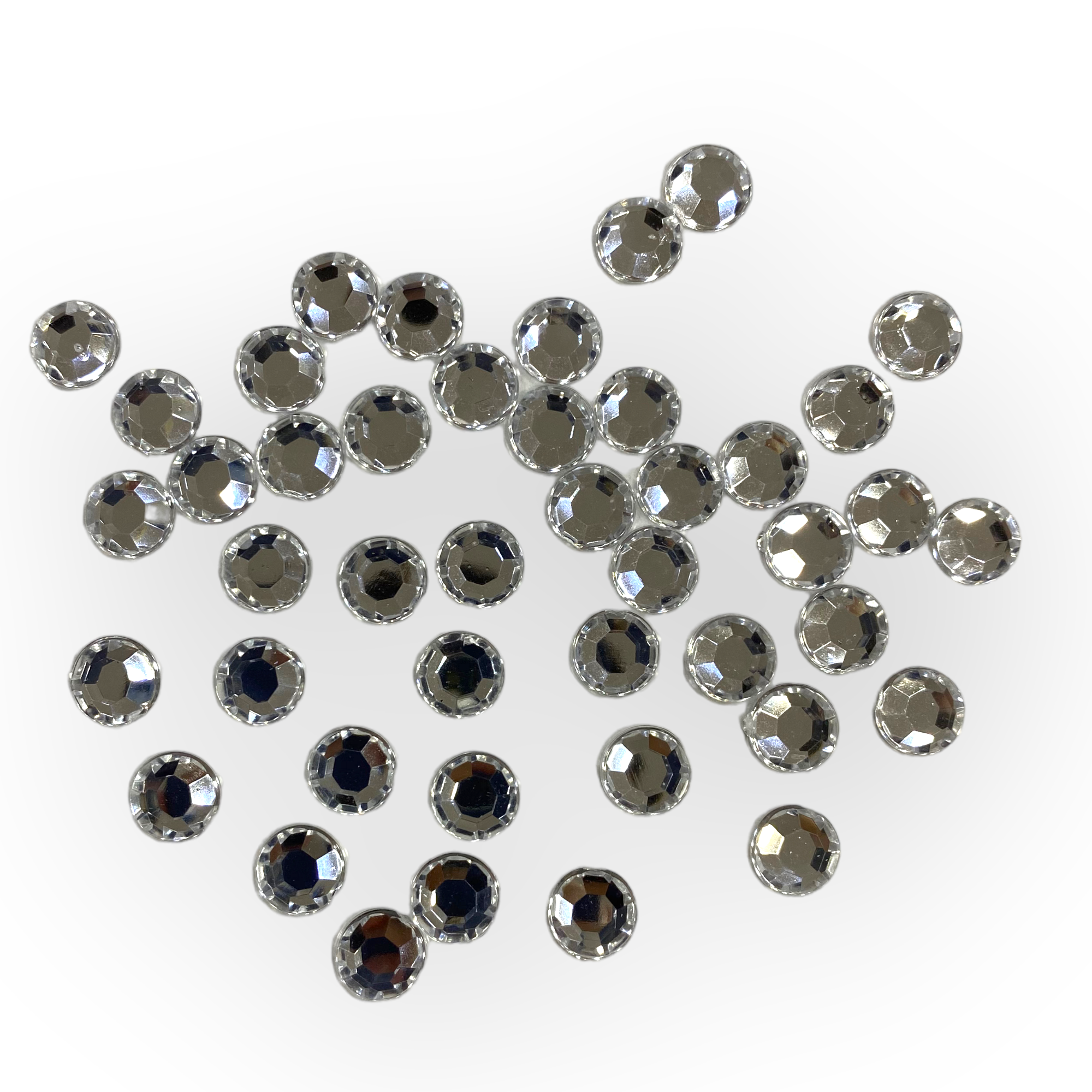 Beyaz Yapıştırma Beyoğlu Taşı 8 MM Yuvarlak 5 Gram