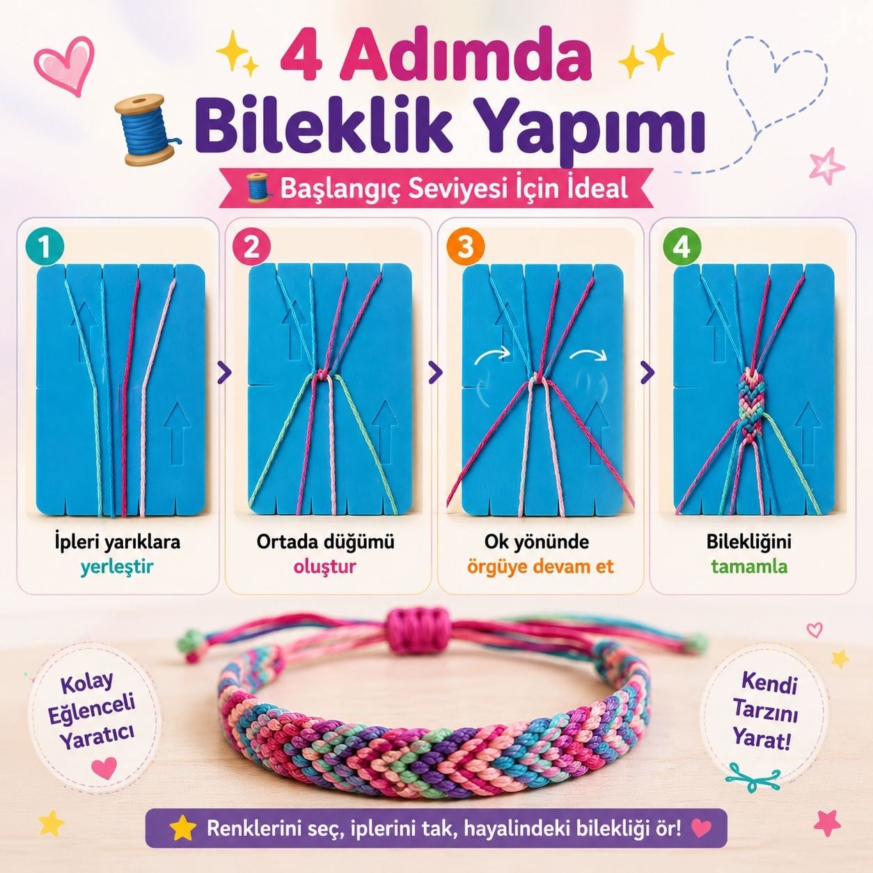 Bileklik Örgü Aparatı – Pratik ve Eğlenceli Tasarım Yardımcısı