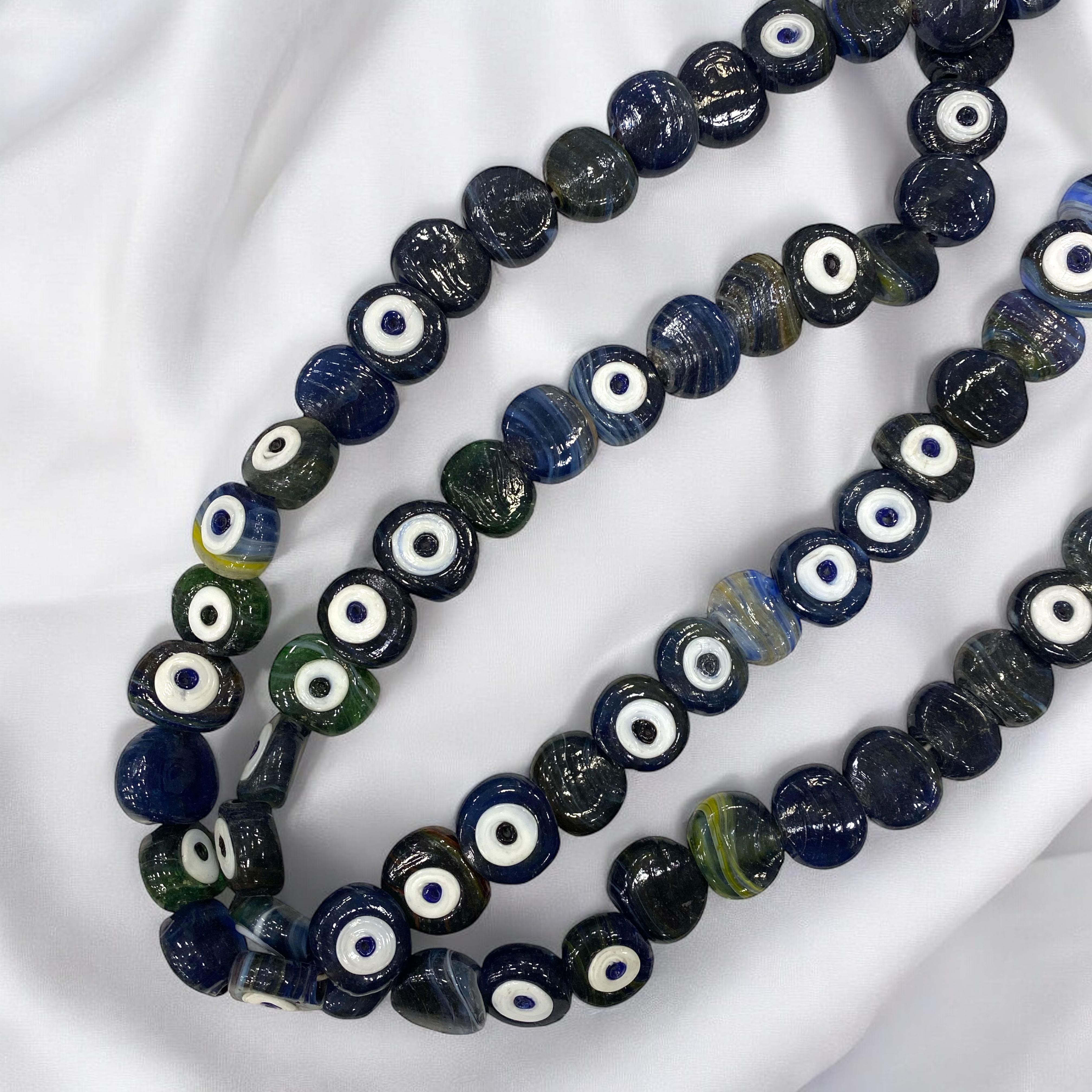 Cam El İşi Dizi Dana Göz Boncuk Ebruli Siyah