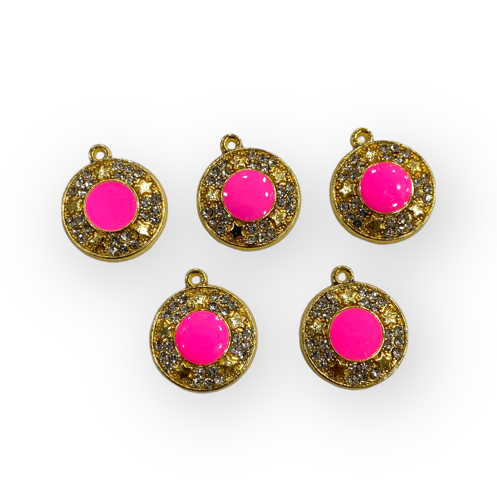 Çelik (304) Swarovski Pembe Daire