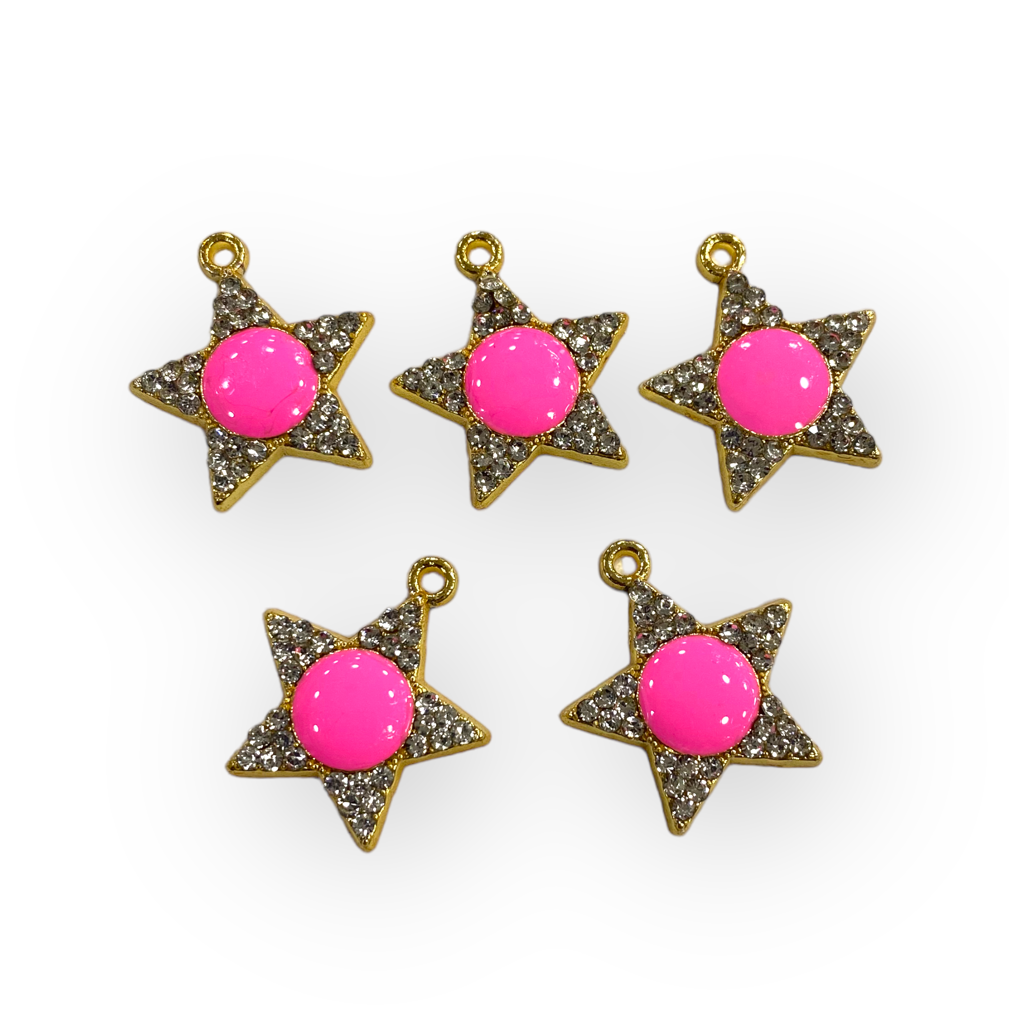 Çelik (304) Swarovski Pembe Yıldız
