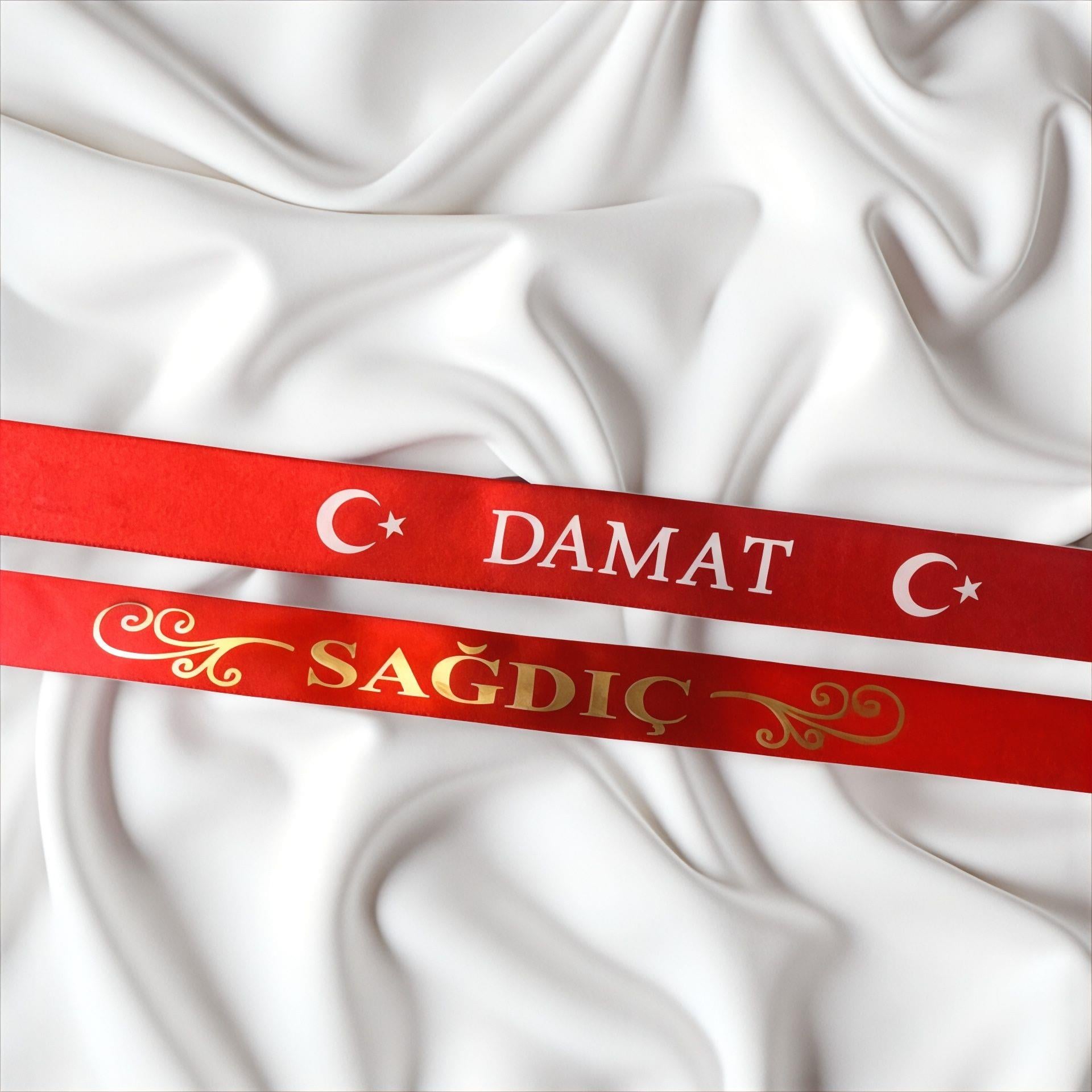 Damat ve Sağdıç Kurdelesi 50 CM