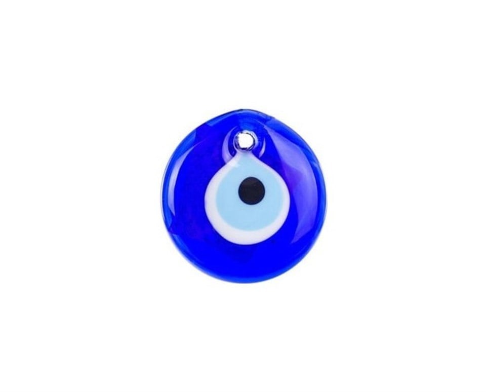 Delikli Cam Nazar Boncuk 4 CM