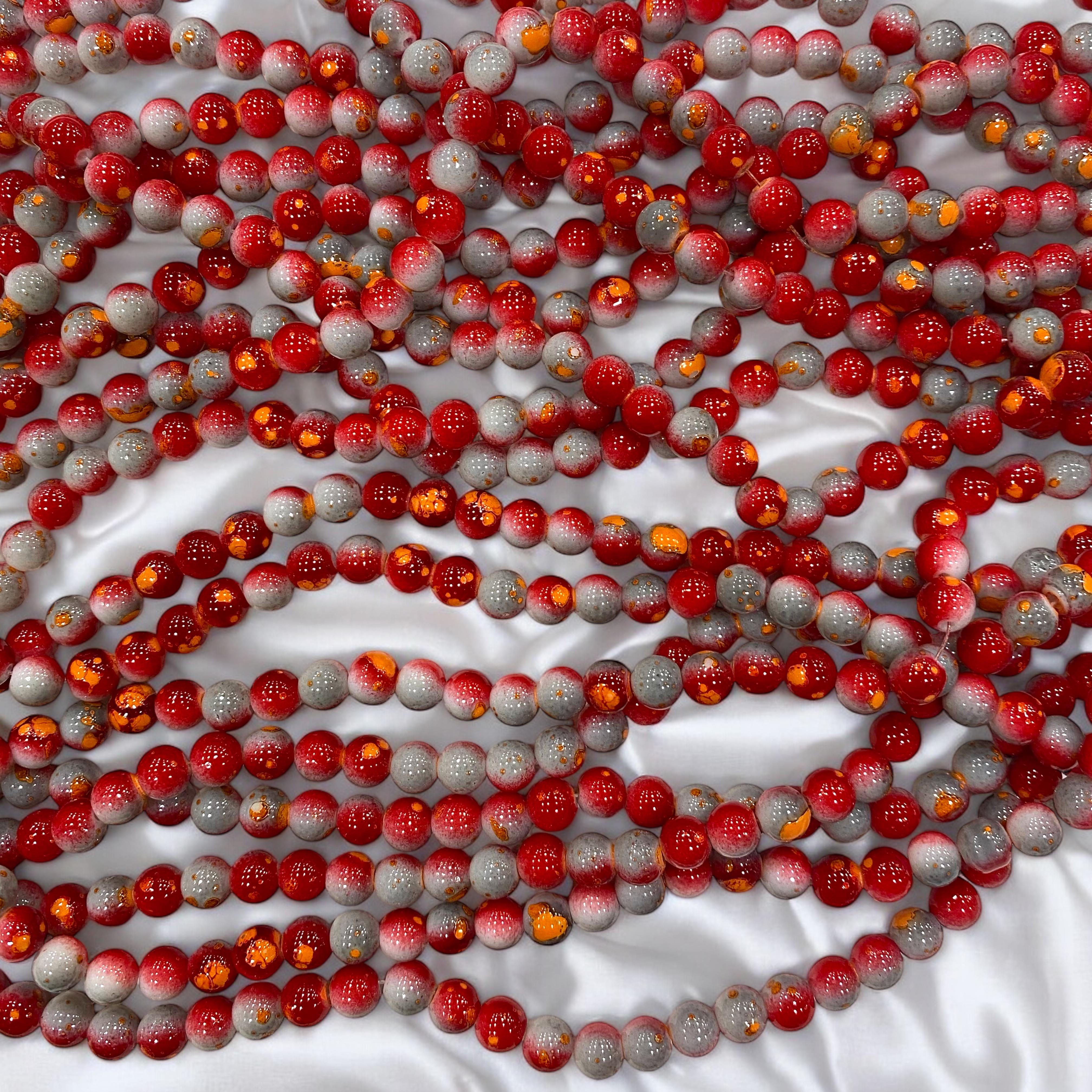 Desenli Lüks Cam Dizi Boncuk - 34