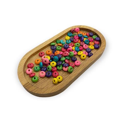 Desenli & Şekilli Ahşap Boncuklar 10 Gram - 08