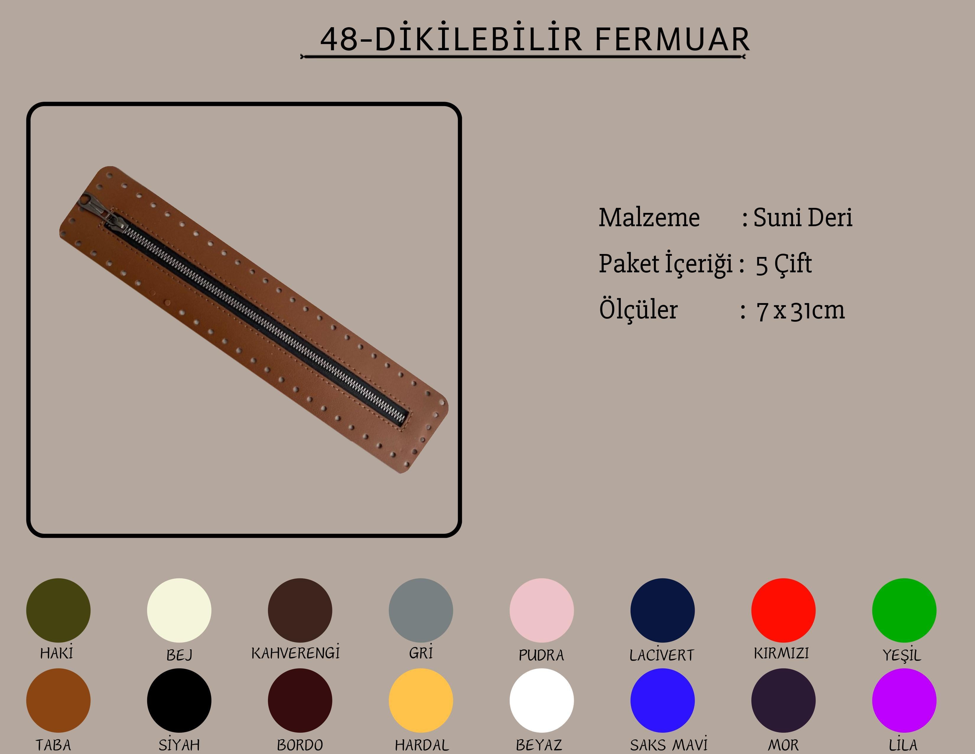 Dikilebilir Deri Fermuar 7x31 CM