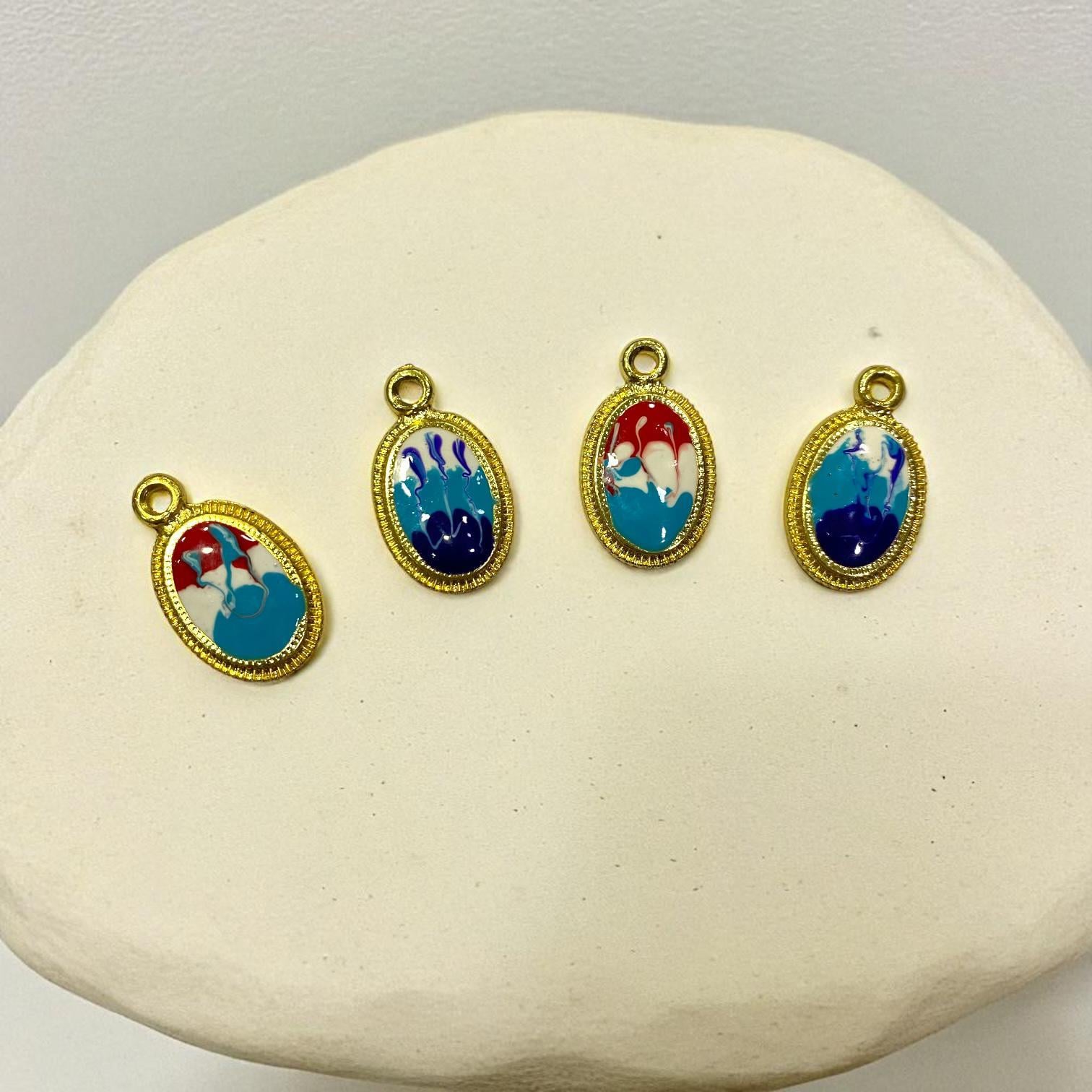 Ebruli Desen İşlemeli Sallantı