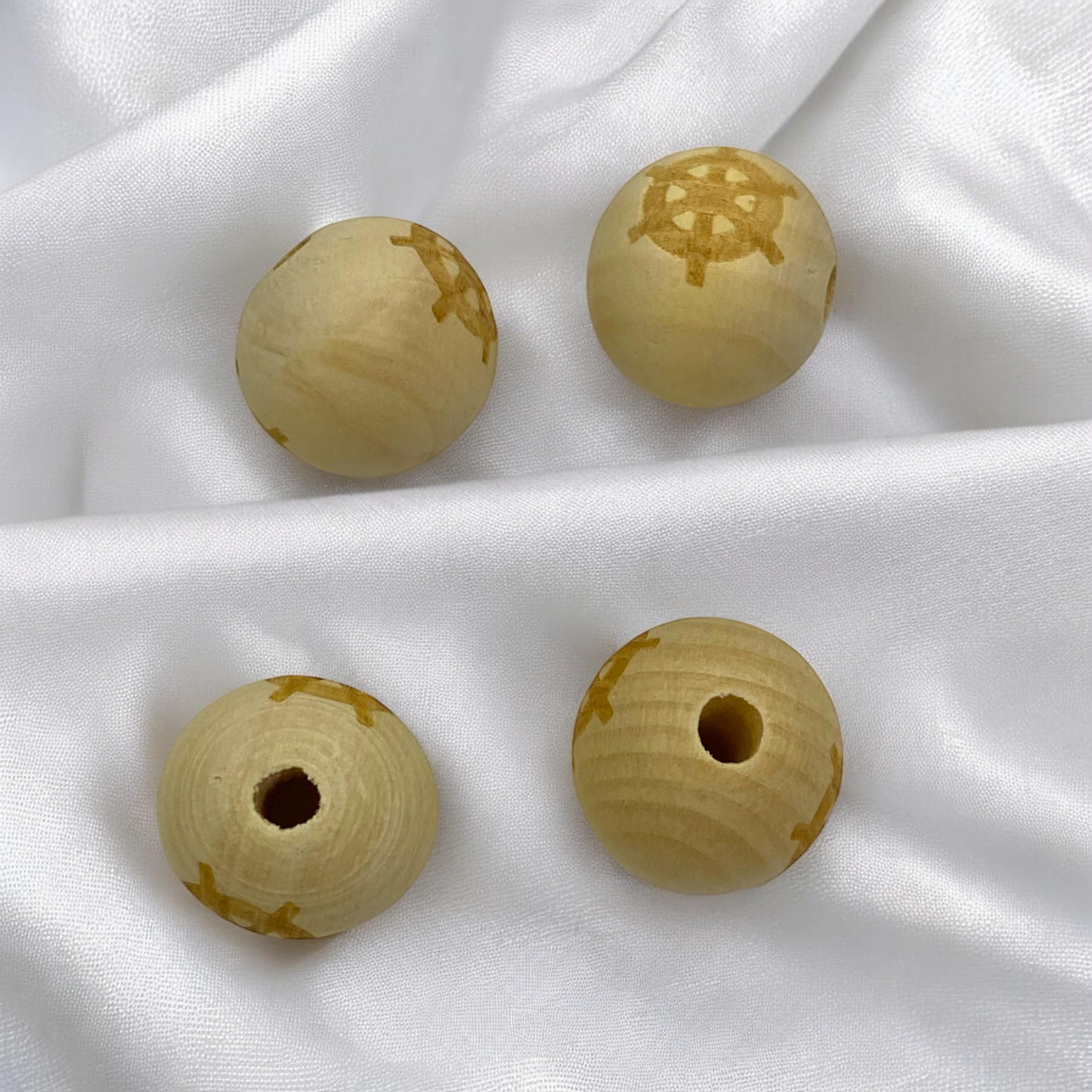 Emzik Askı Arası Ham Ahşap Yuvarlak Dümen