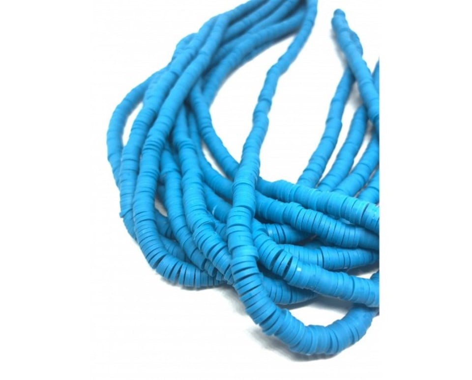 Fimo Boncuk Dizi Açık Mavi