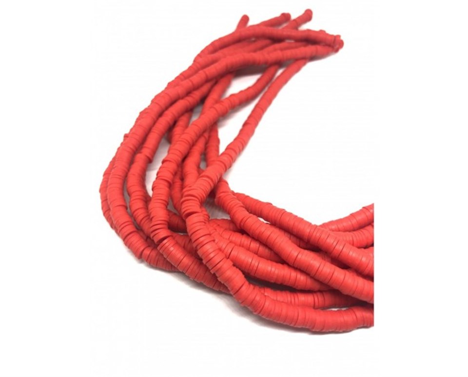 Fimo Boncuk Dizi Kırmızı