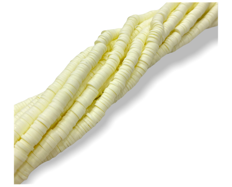 Fimo Boncuk Dizi Krem