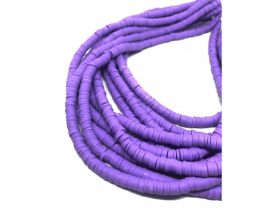 Fimo Boncuk Dizi Mor