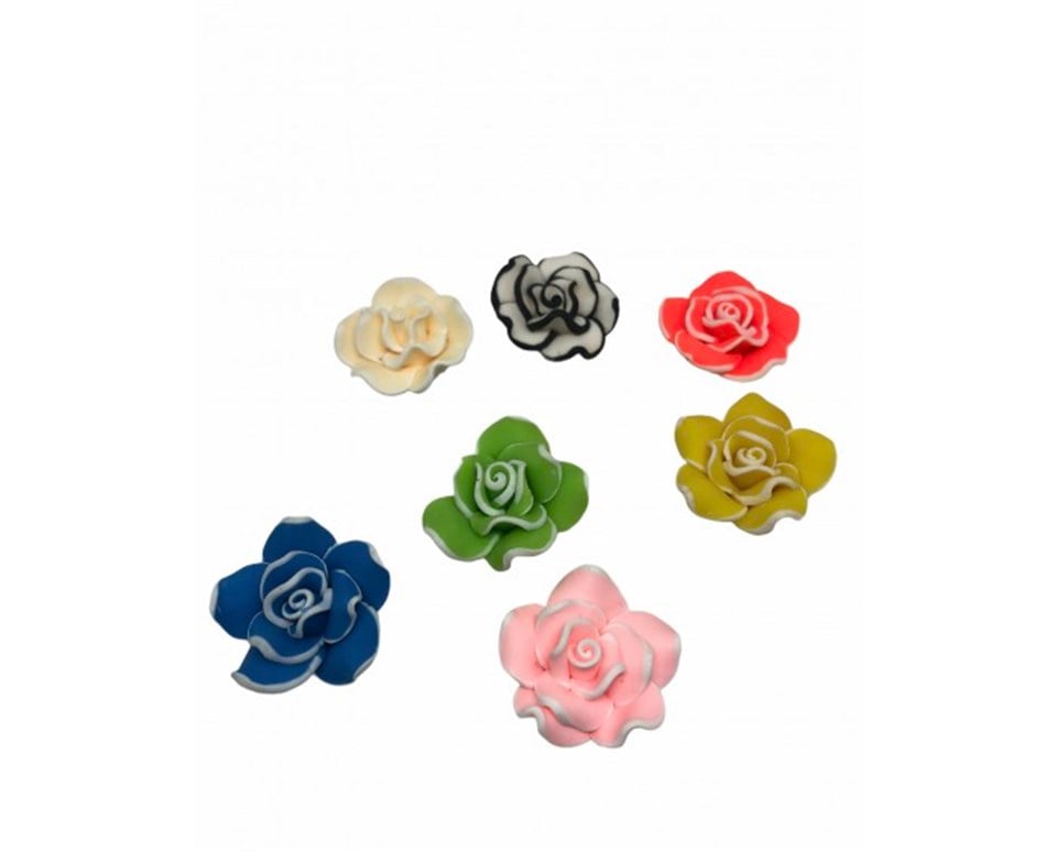 Flower Renkli Fimo Ara Modeller 7 Adet - Büyük Boy