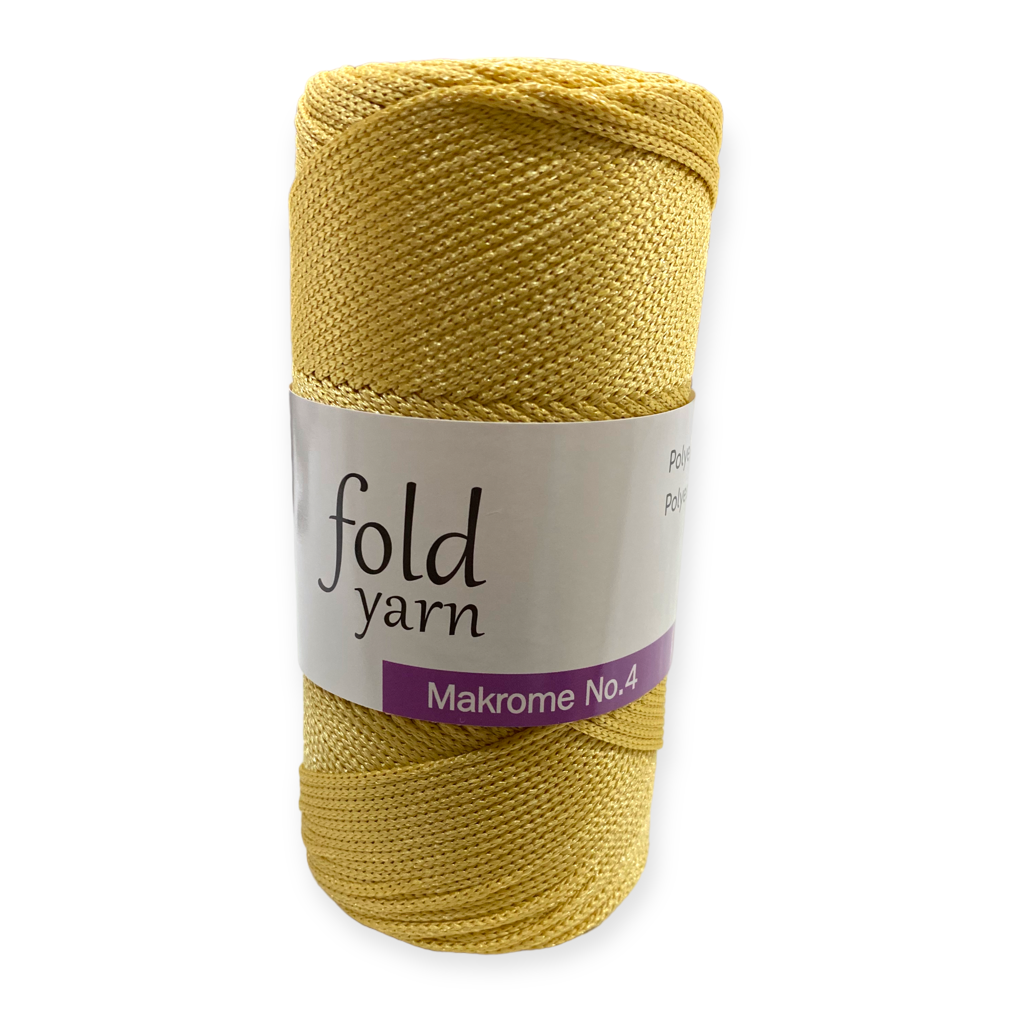 Fold Yarn, Polyester Makrome İpi No:4 Antik Altın