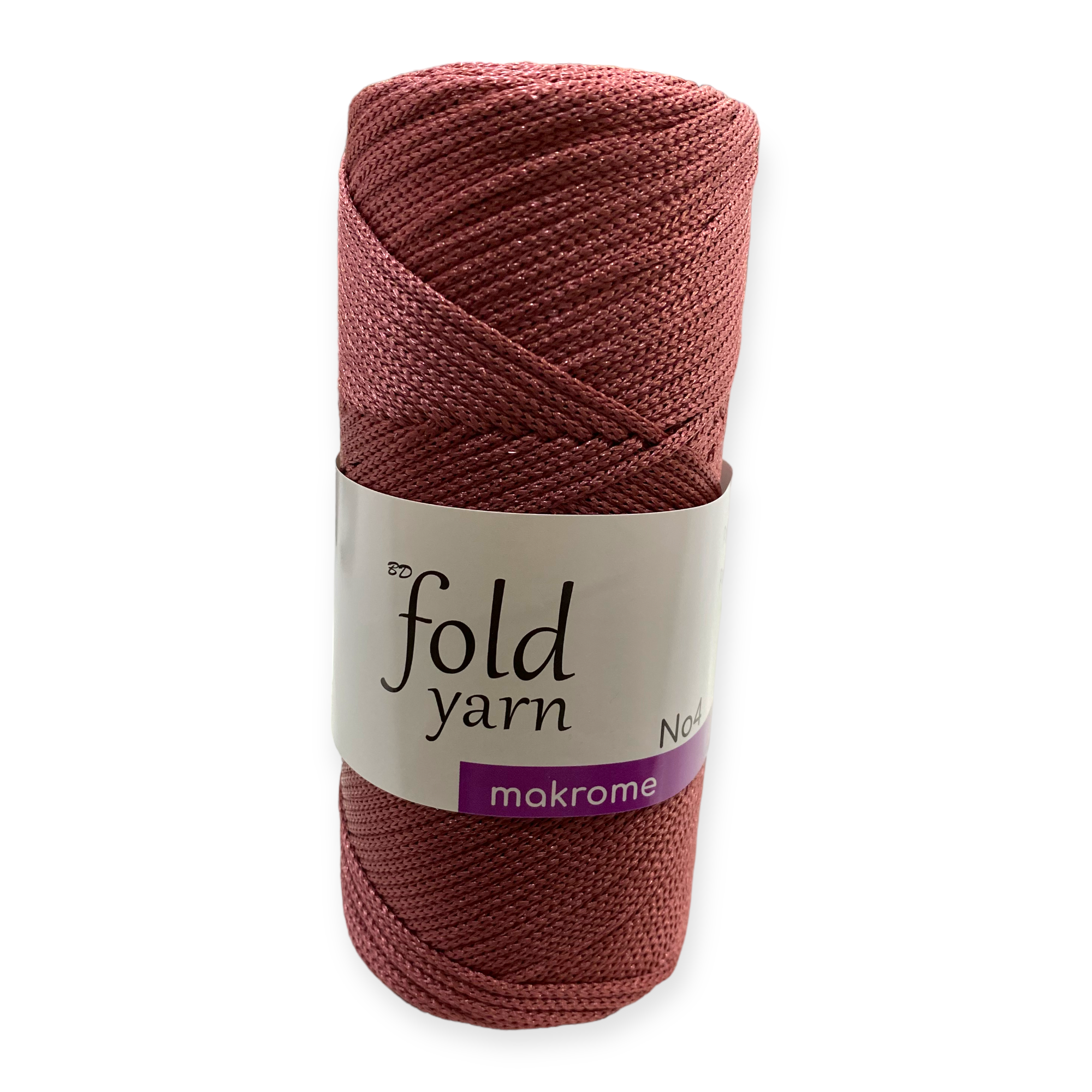 Fold Yarn, Polyester Makrome İpi No:4 Gül Kurusu
