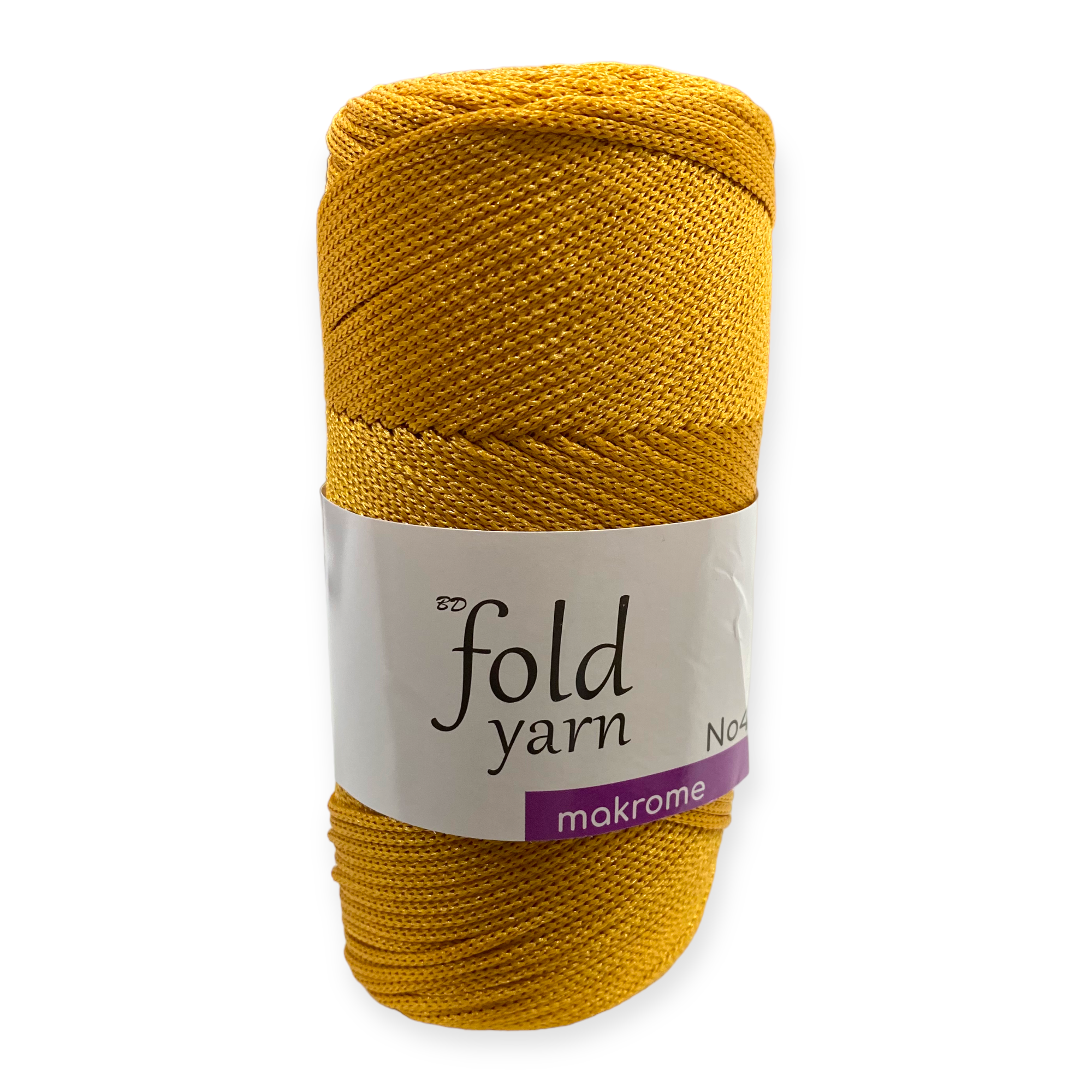 Fold Yarn, Polyester Makrome İpi No:4 Hardal