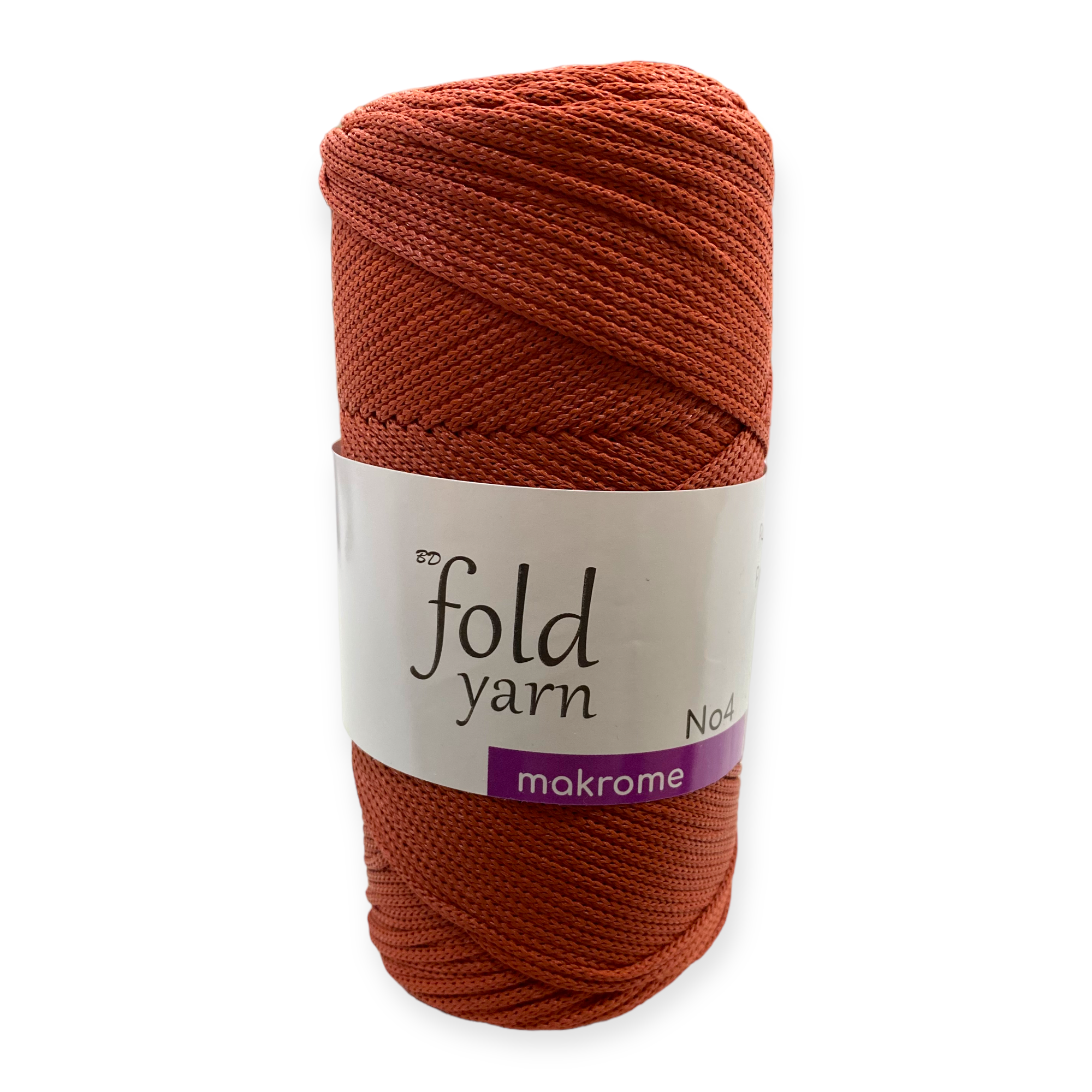 Fold Yarn, Polyester Makrome İpi No:4 Kiremit