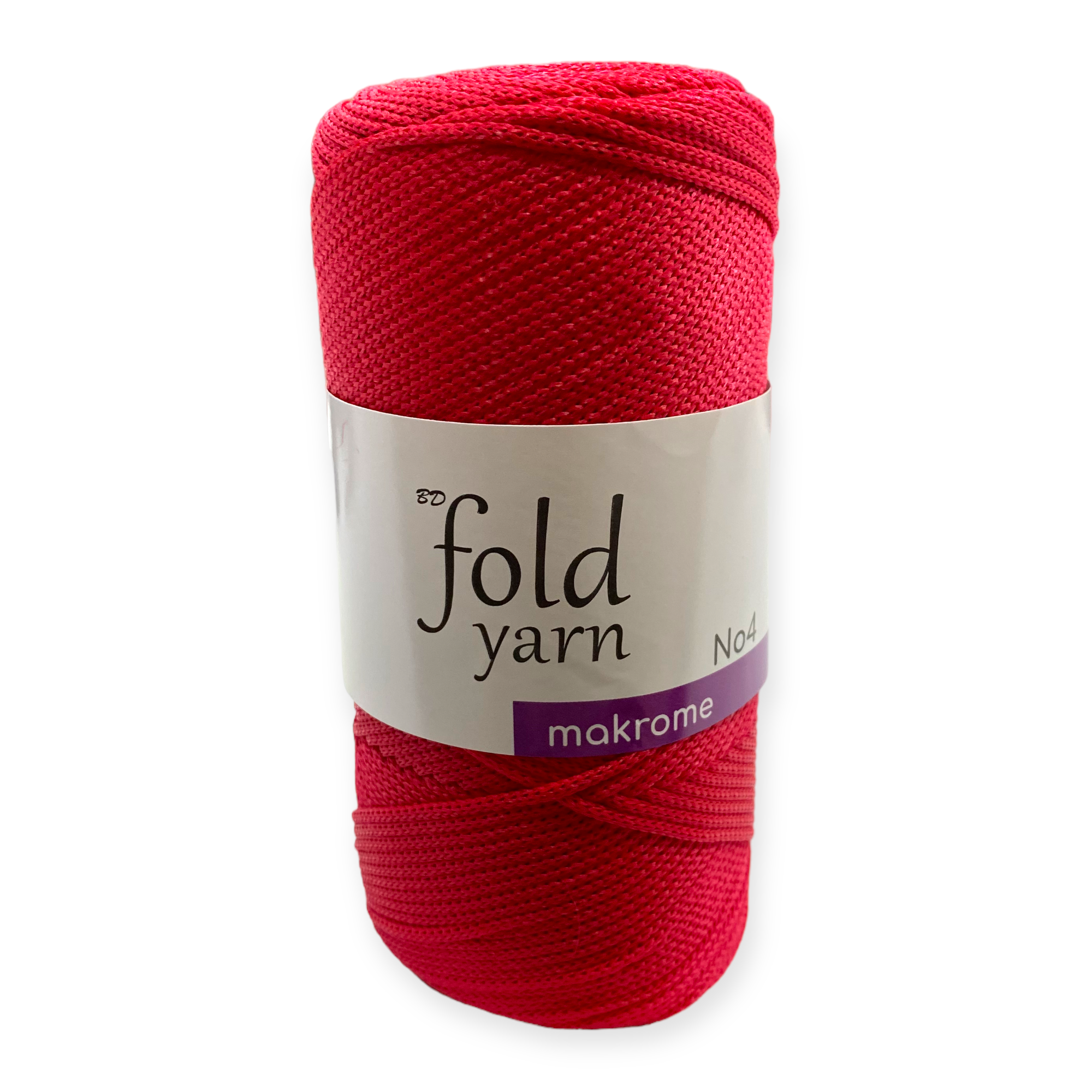 Fold Yarn, Polyester Makrome İpi No:4 Kırmızı