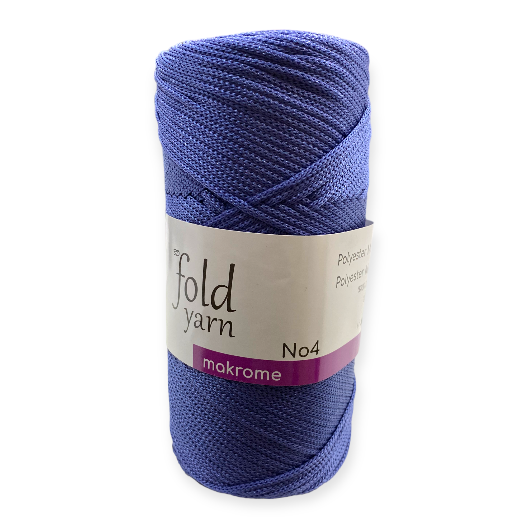 Fold Yarn, Polyester Makrome İpi No:4 Koyu Mavi
