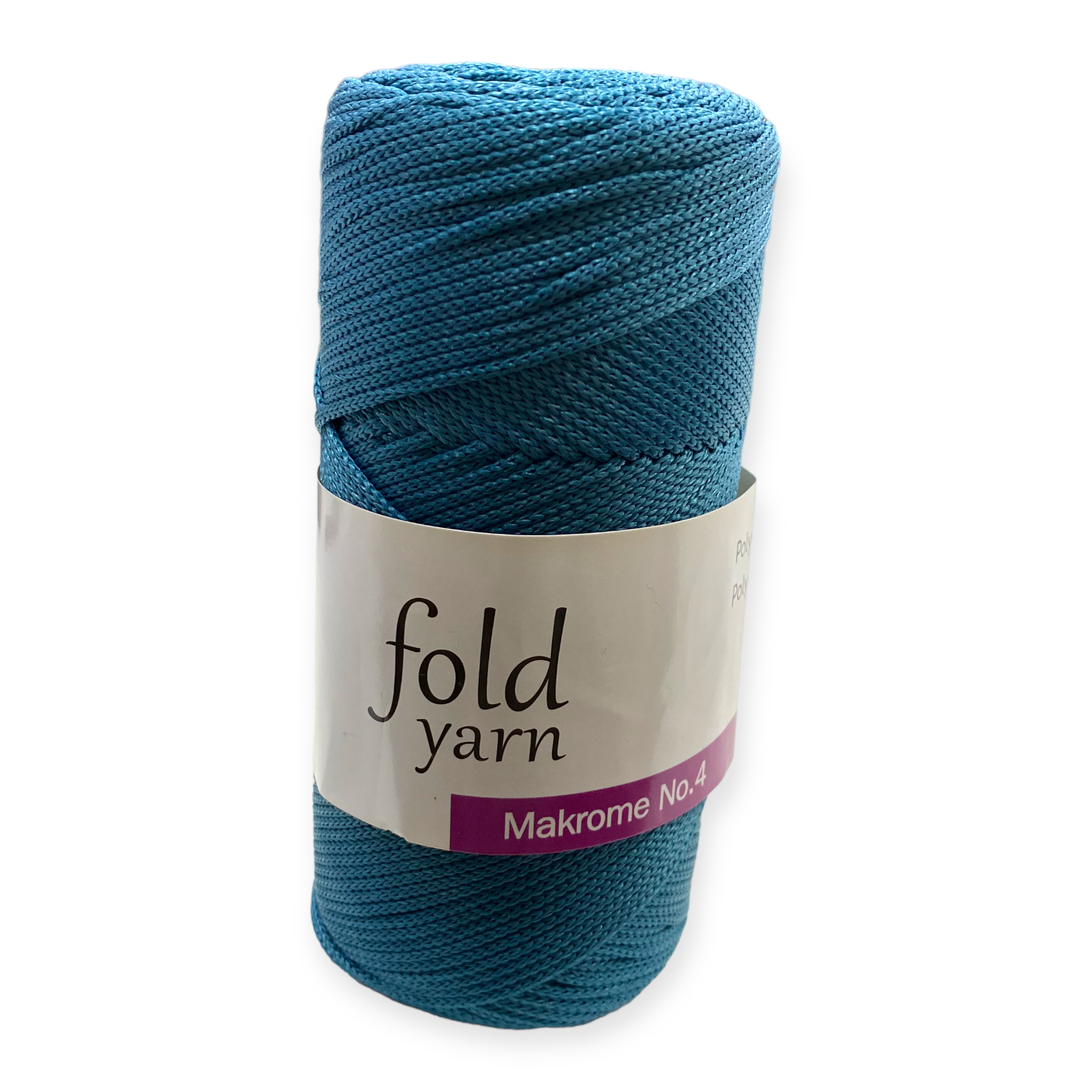 Fold Yarn, Polyester Makrome İpi No:4 Koyu Turkuaz
