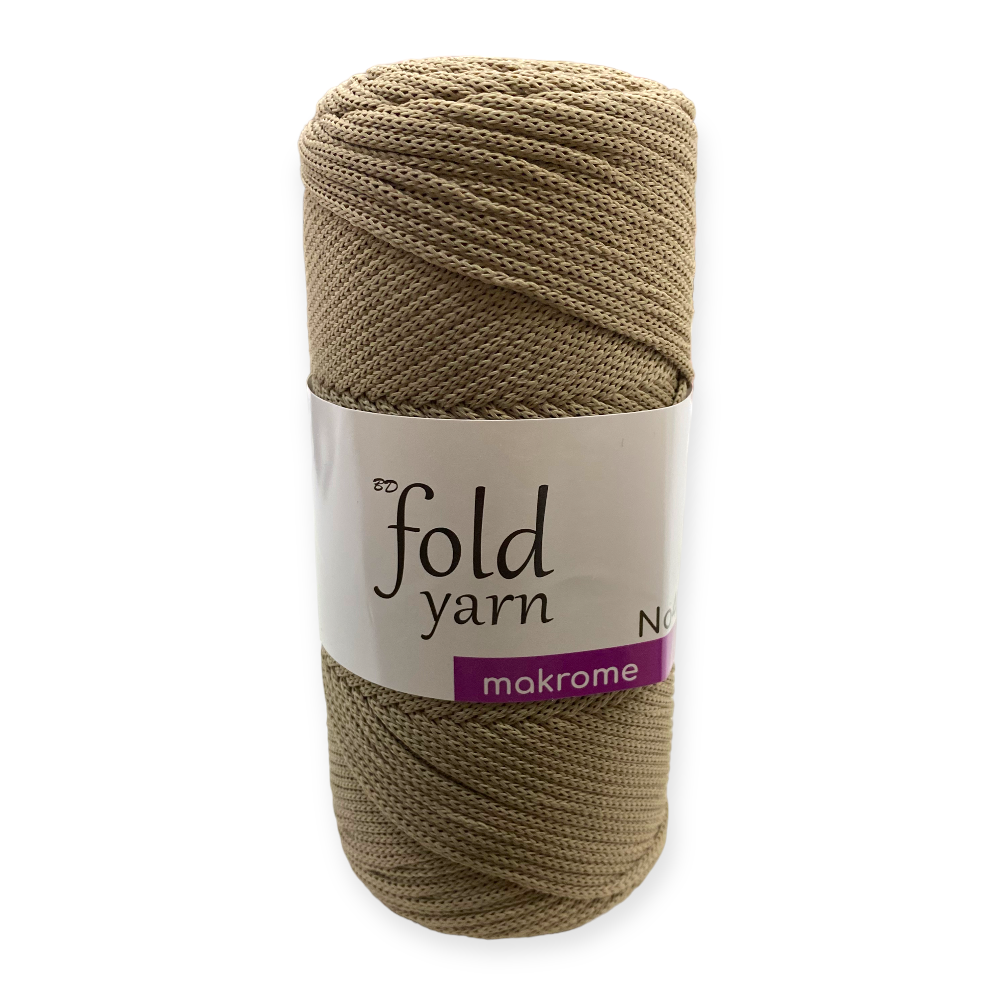 Fold Yarn, Polyester Makrome İpi No:4 Koyu BEJ